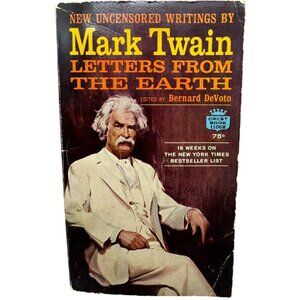 Mark Twain Letters From The Earth Paperback book 1967 Bernard DeVoto Fawcet READ